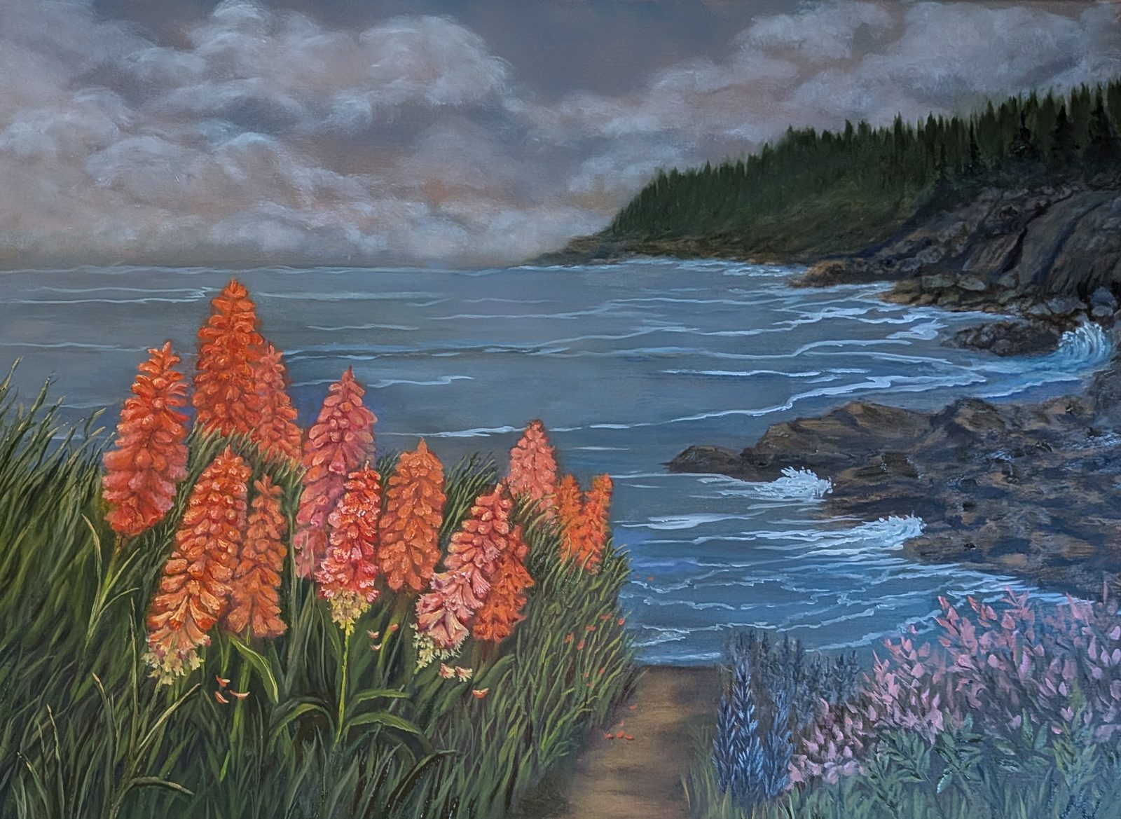 A Path on Our Journey — commissioned coastal landscape of Shore Acres State Park, Oregon